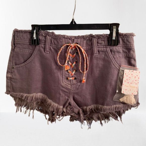 🆕Free People Becket Slouchy Gray Shorts size 29 - Picture 2 of 6